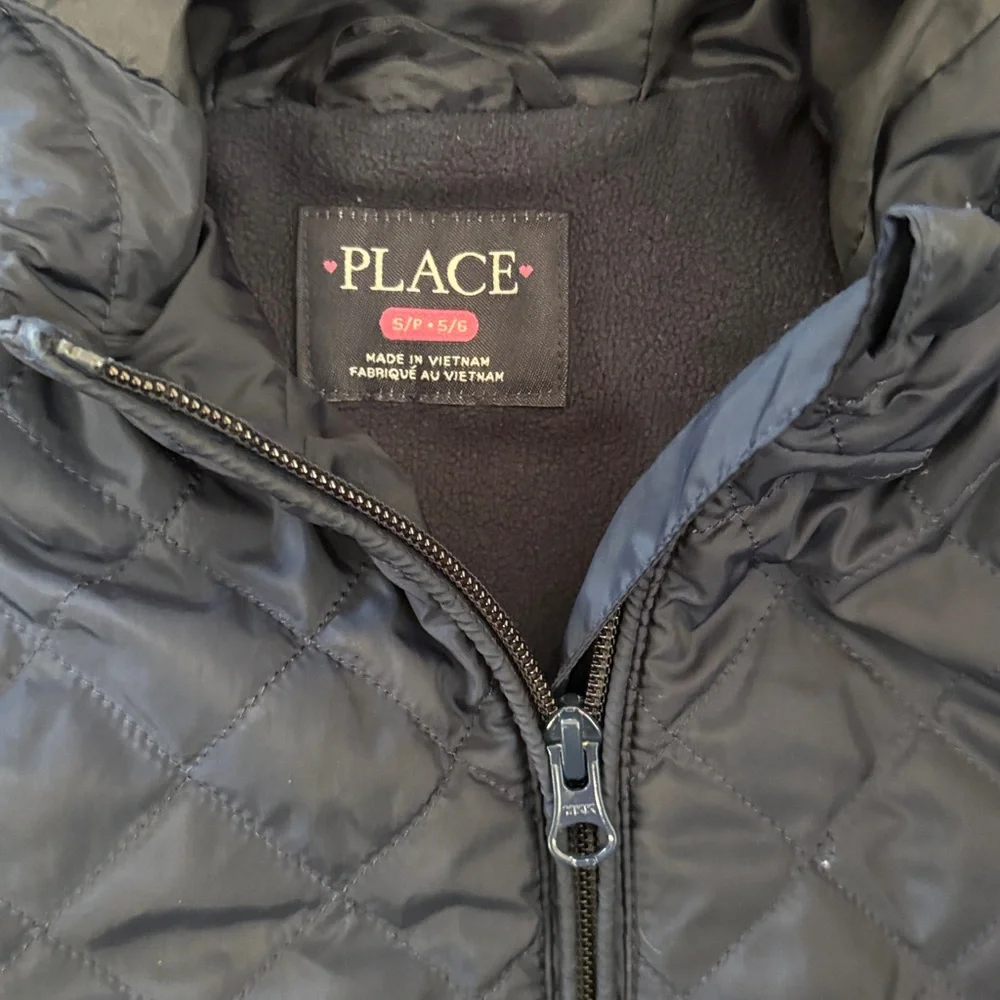 The Children's Place Girls Blue Quilted Puffer Jacket Size S (5-6 years)